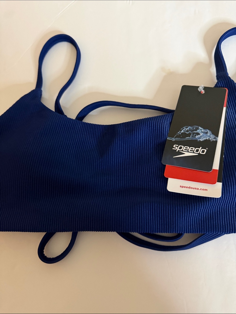 Speedo Blue Ribbed Two-Piece Swim Set - Picture 3 of 16